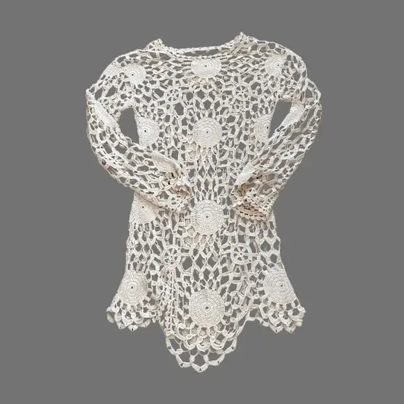 Rare UNIF Crochet Tunic/Dress, Cream - Picture 3 of 6